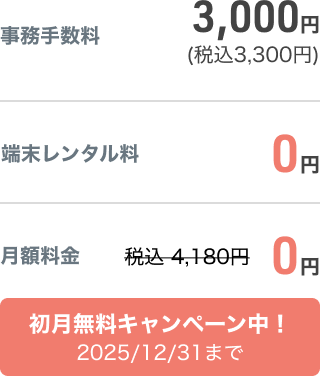 初月料金